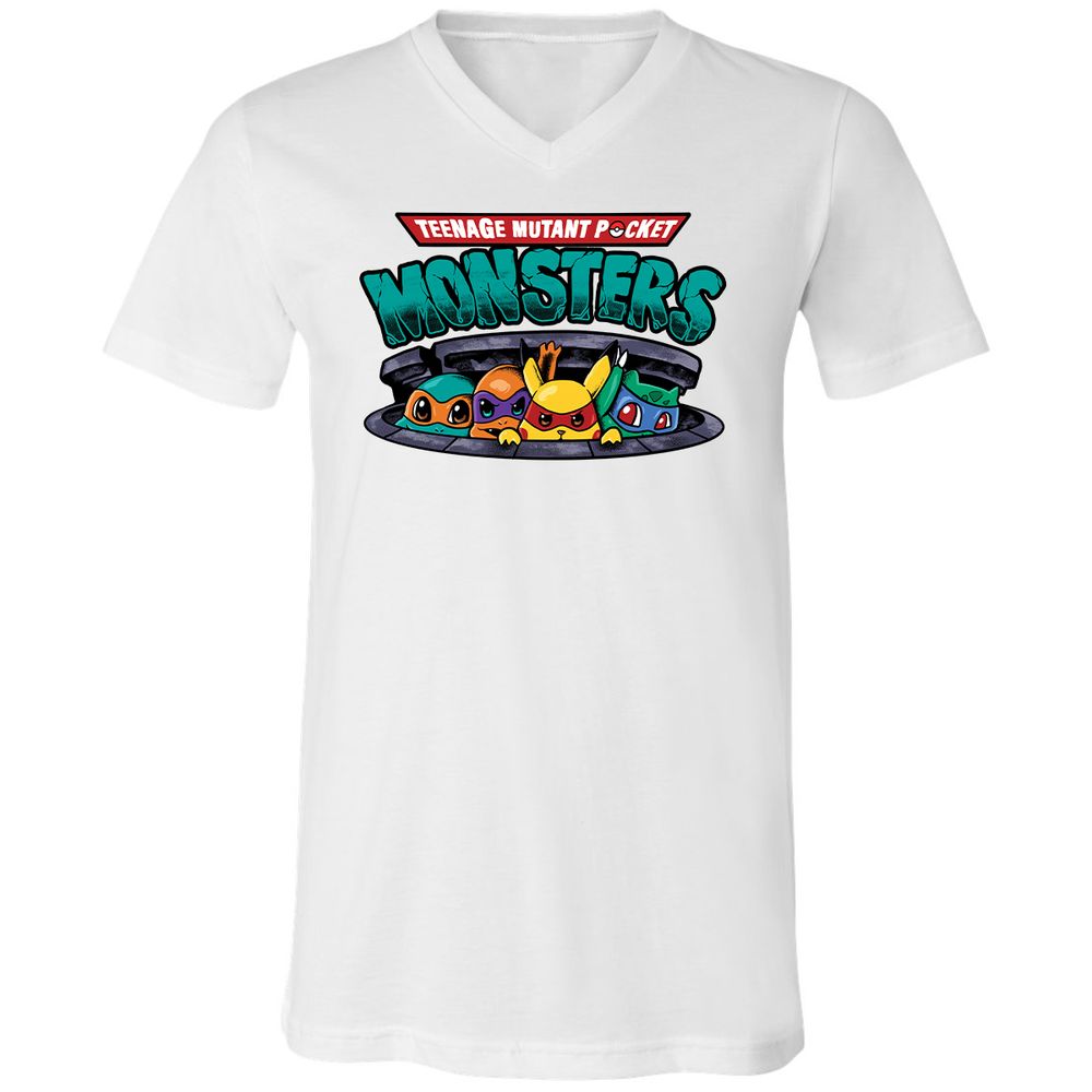 Unisex V-Neck T-Shirt - Q1WZVHMB - White - 5