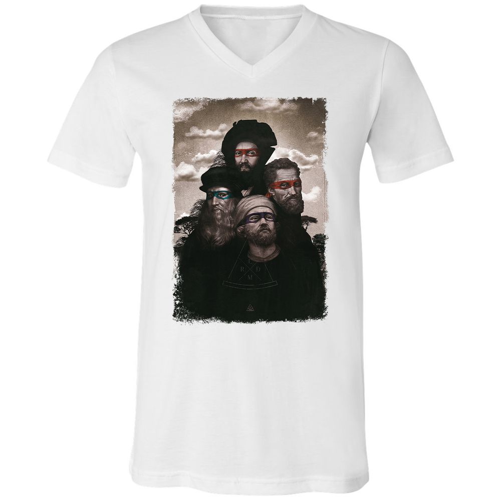 Unisex V-Neck T-Shirt - 7XZE5FG3 - White - 5