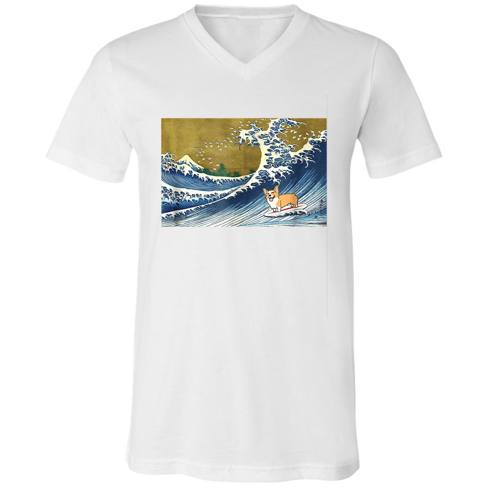 Unisex V-Neck T-Shirt - 6ENFTGNP - White - 5