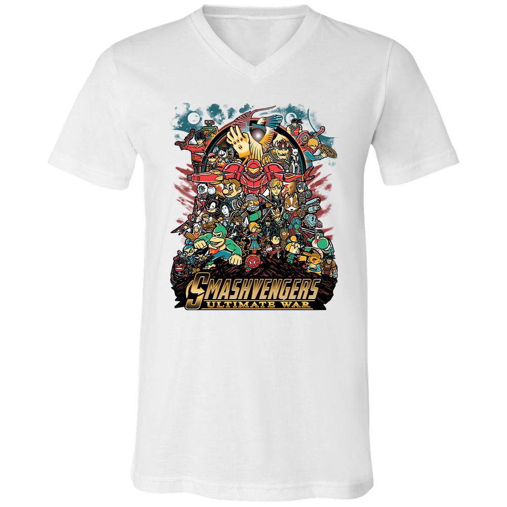 Unisex V-Neck T-Shirt - M4LCAVR5 - White - 5