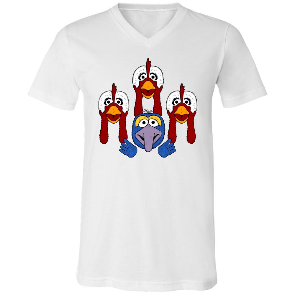 Unisex V-Neck T-Shirt - KV7TS52U - White - 5
