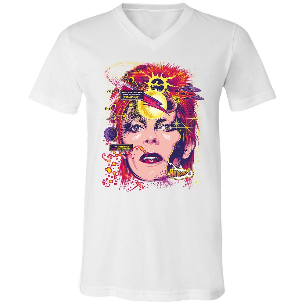 Unisex V-Neck T-Shirt - GLHNL2MK - White - 5