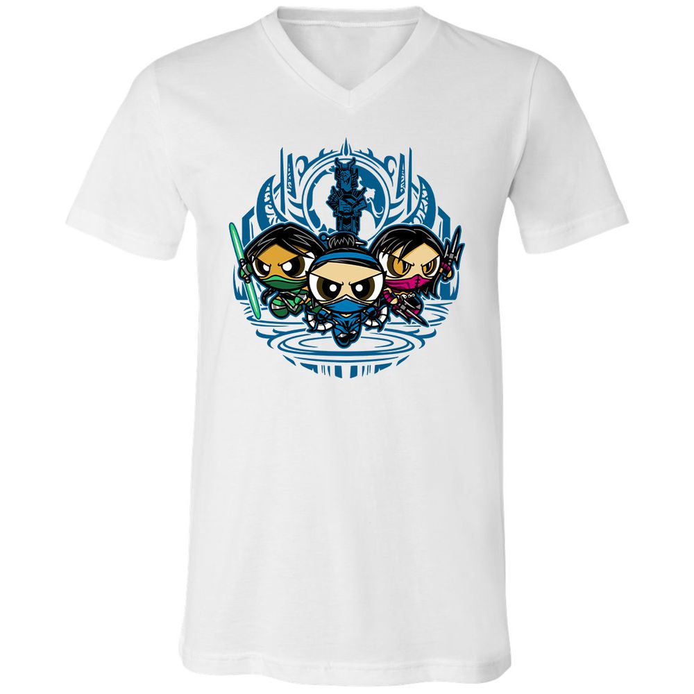 Unisex V-Neck T-Shirt - 1RF4BJFW - White - 5