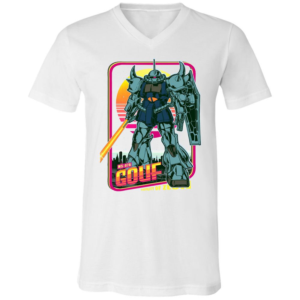 Unisex V-Neck T-Shirt - KXQYF9RH - White - 5