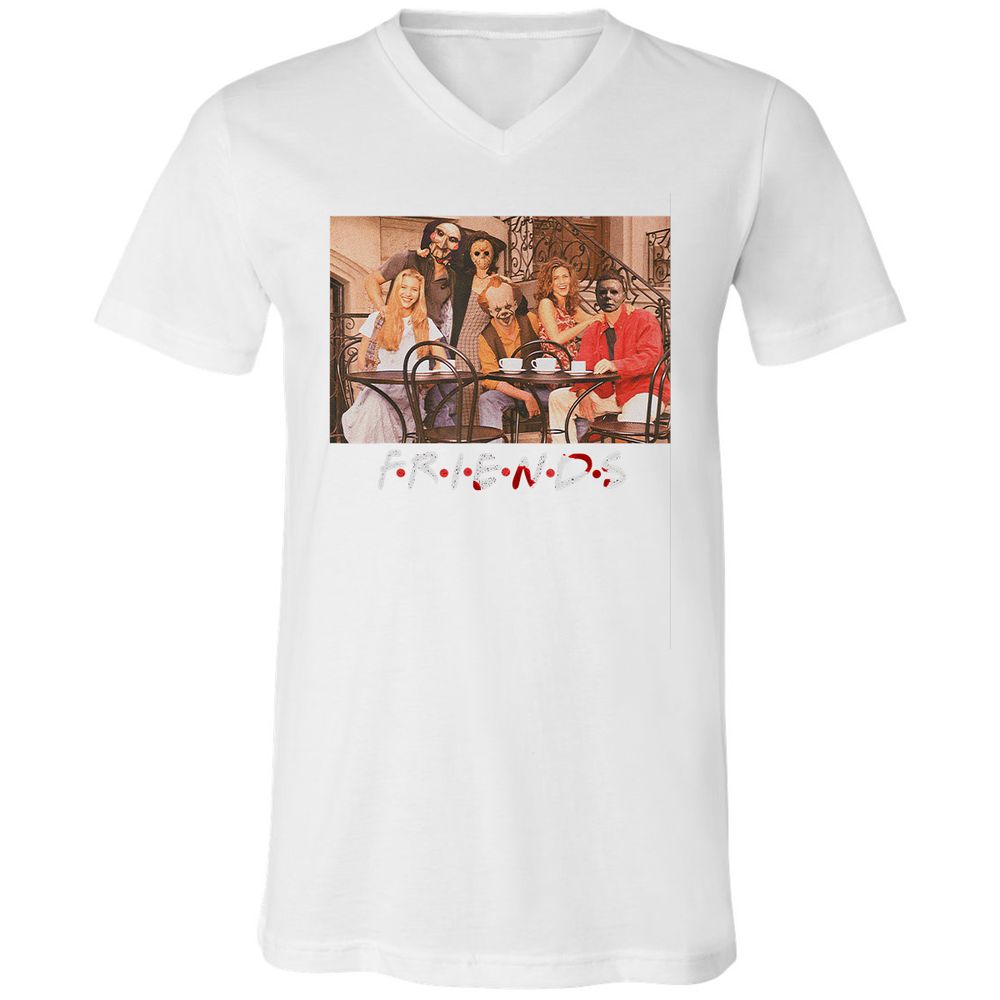 Unisex V-Neck T-Shirt - A5GZC4RV - White - 5