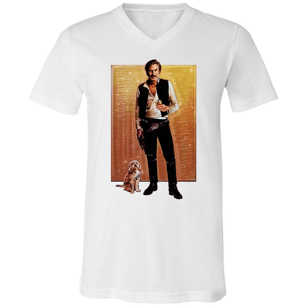 Unisex V-Neck T-Shirt - EBH8B4KZ - White - 5