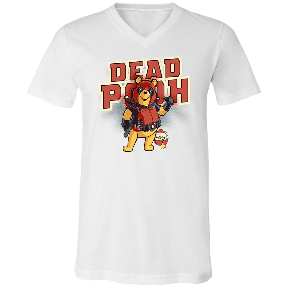 Unisex V-Neck T-Shirt - P6Q373CJ - White - 5