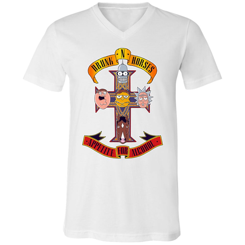Unisex V-Neck T-Shirt - 48UHCCNW - White - 5