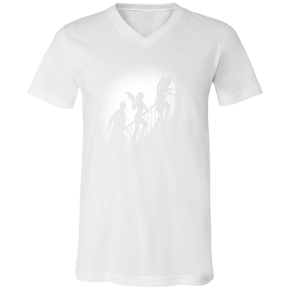 Unisex V-Neck T-Shirt - HCH9TXTT - White - 5