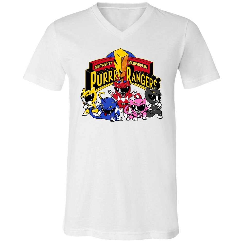 Unisex V-Neck T-Shirt - ZK27NSMQ - White - 5