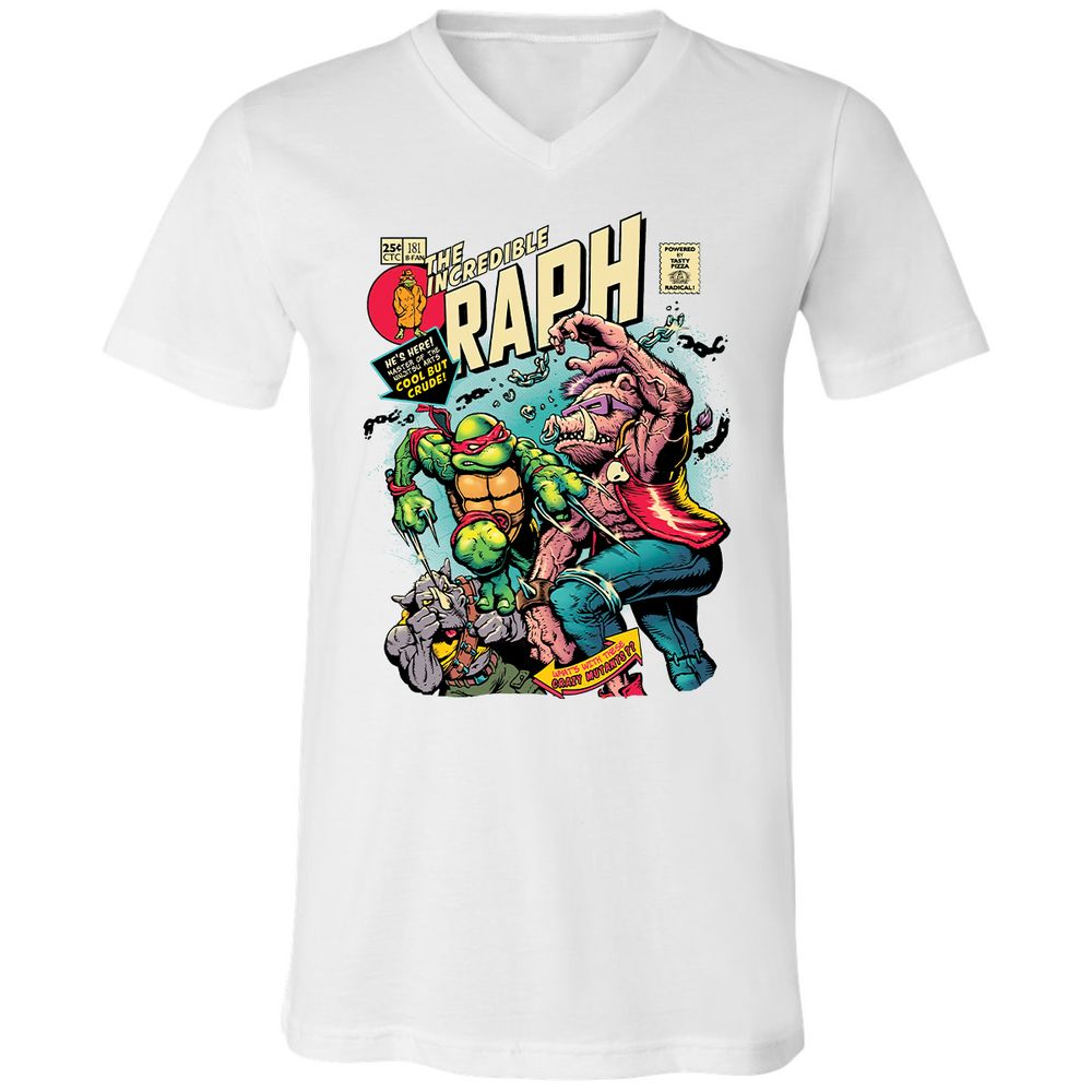 Unisex V-Neck T-Shirt - WL8DG6DW - White - 5