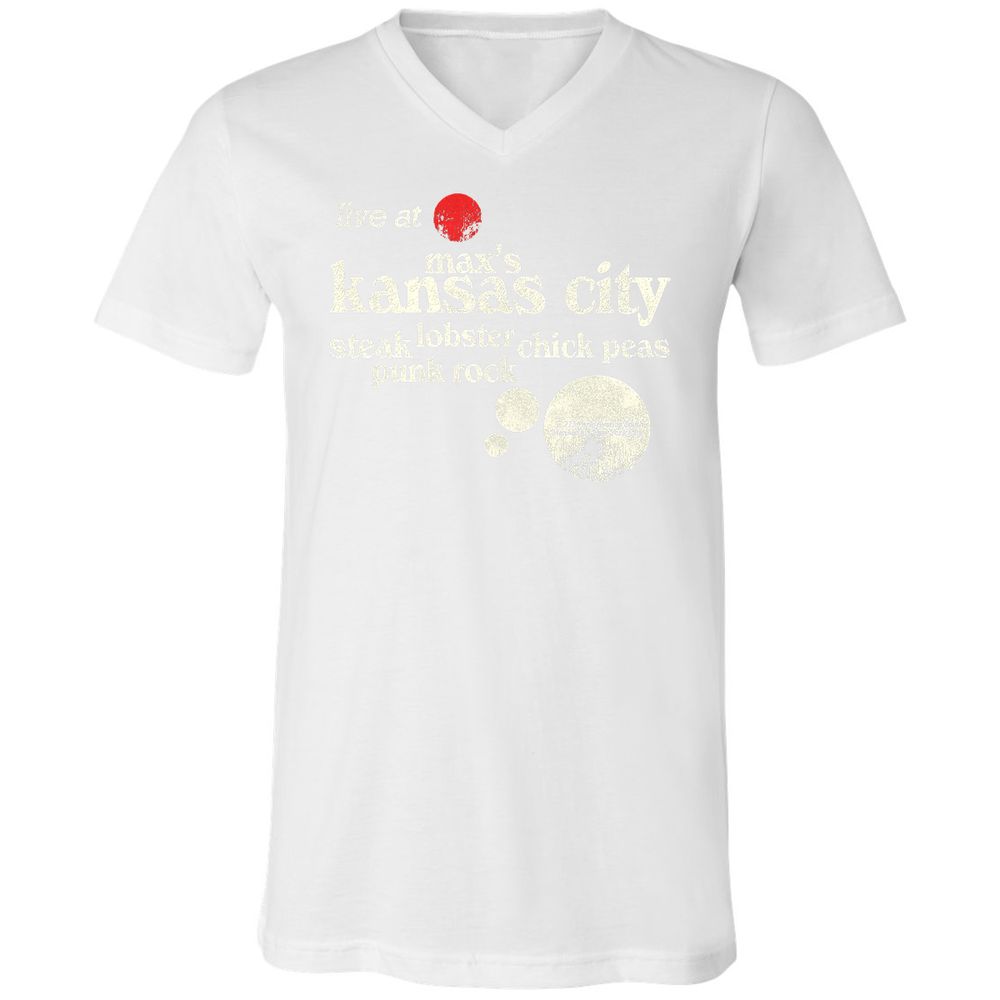 Unisex V-Neck T-Shirt - DFHCD6FU - White - 5
