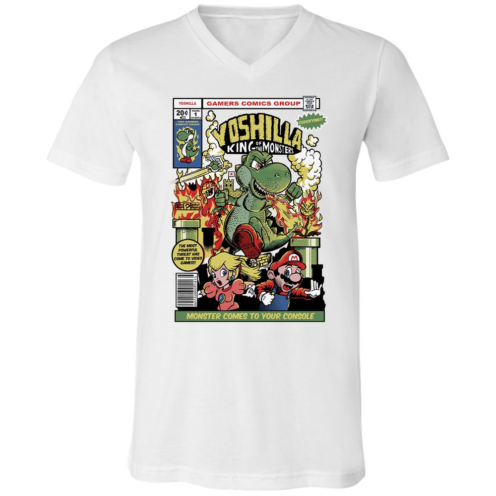 Unisex V-Neck T-Shirt - LM5NEKAH - White - 5