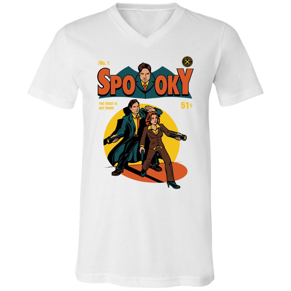 Unisex V-Neck T-Shirt - REAVCHB4 - White - 5