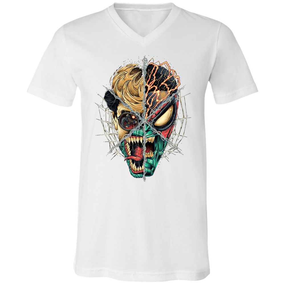 Unisex V-Neck T-Shirt - X1GMQ7E5 - White - 5