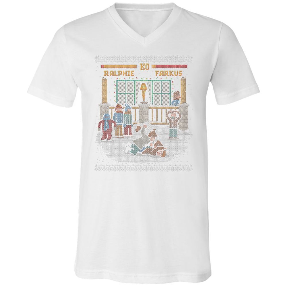 Unisex V-Neck T-Shirt - F73Y6UVA - White - 5