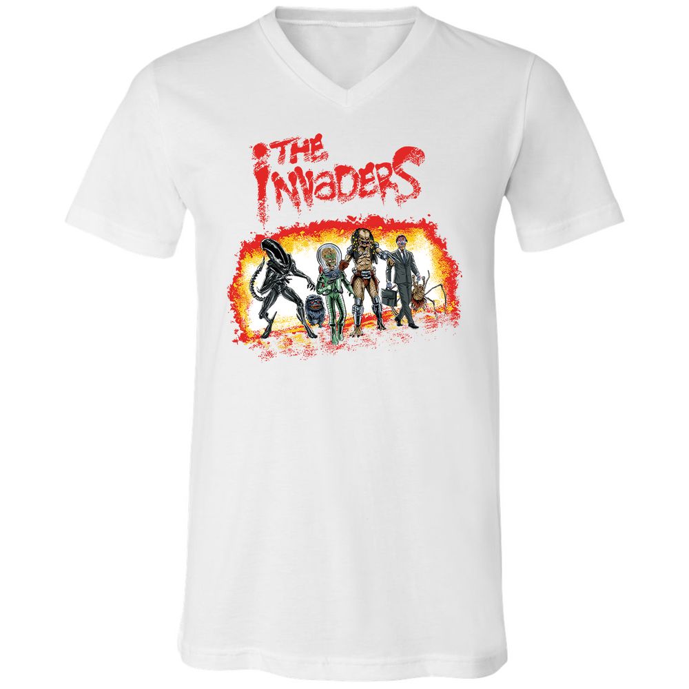 Unisex V-Neck T-Shirt - Y2T8TR4X - White - 5