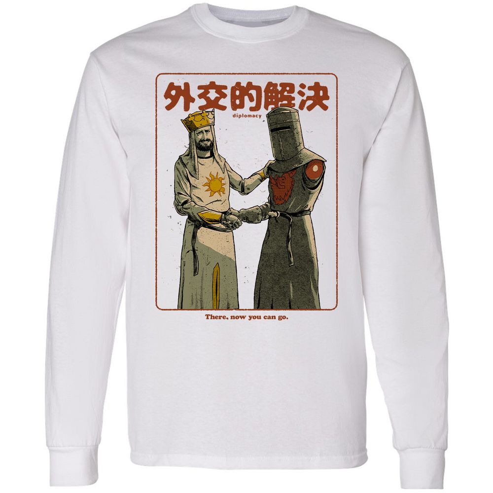 Long Sleeve T-Shirt - Black - White - 5