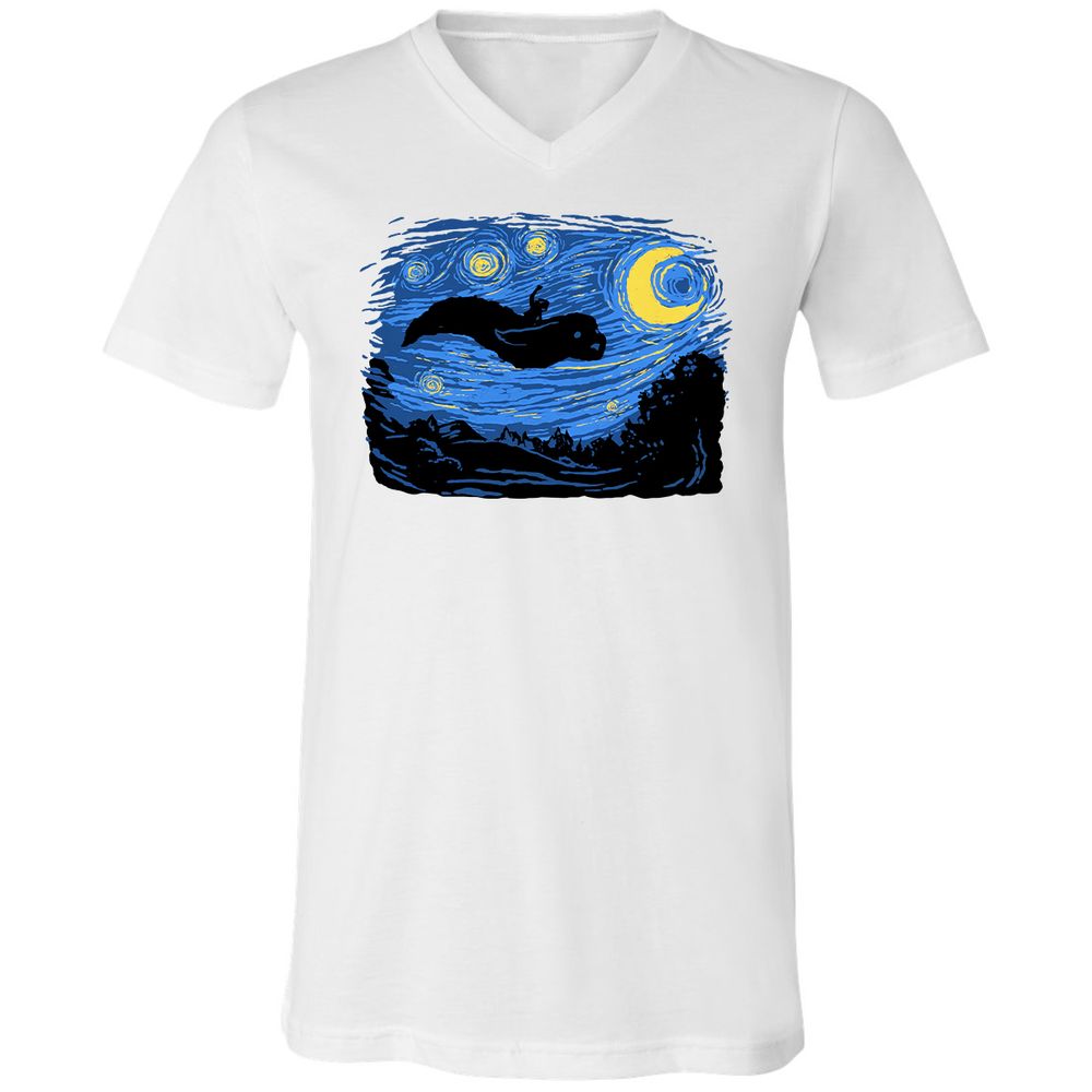 Unisex V-Neck T-Shirt - L2HUX48D - White - 5