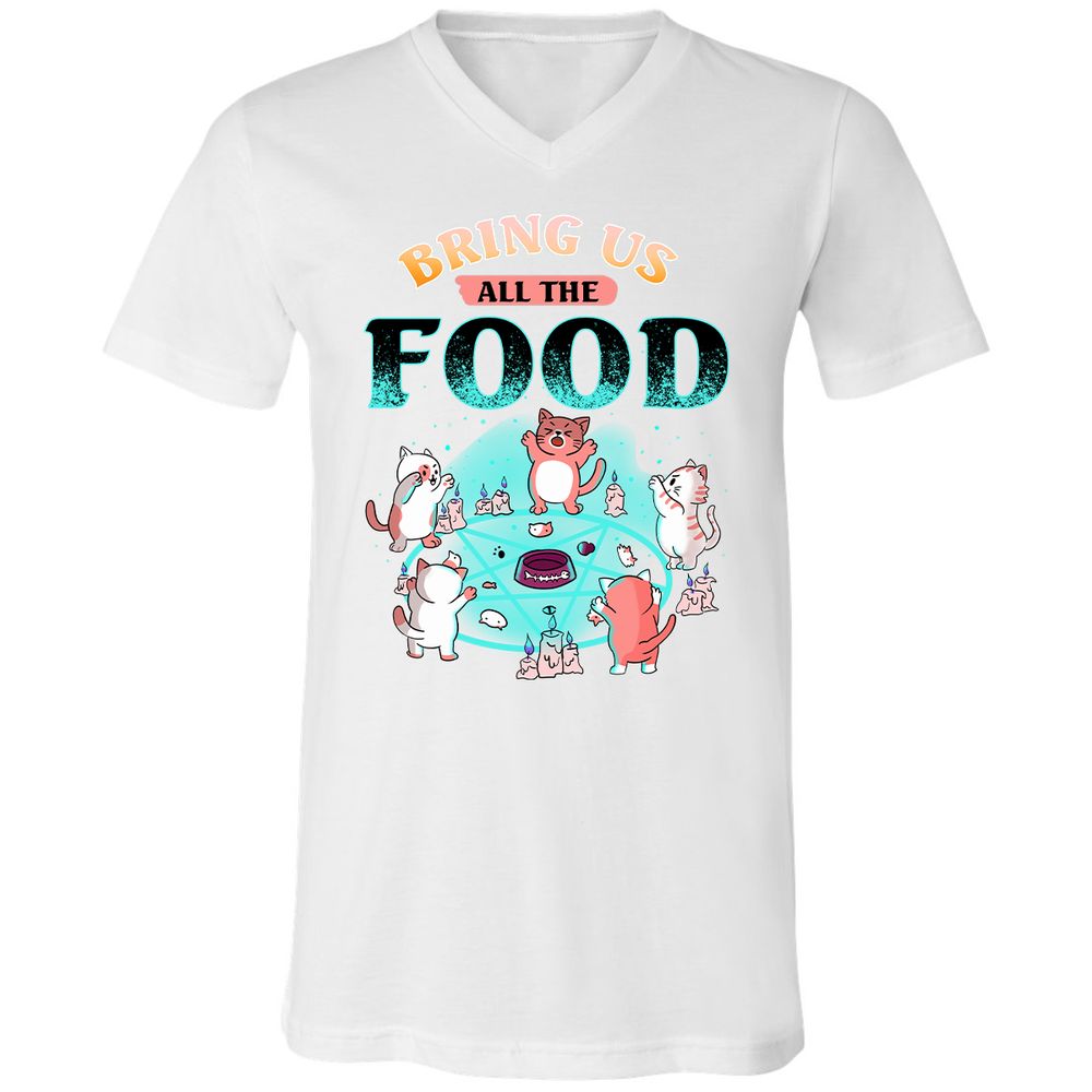 Unisex V-Neck T-Shirt - R1NVUBCZ - White - 5