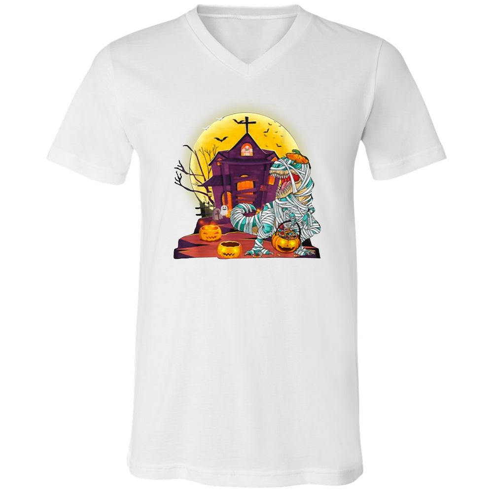 Unisex V-Neck T-Shirt - NPT1J34M - White - 5