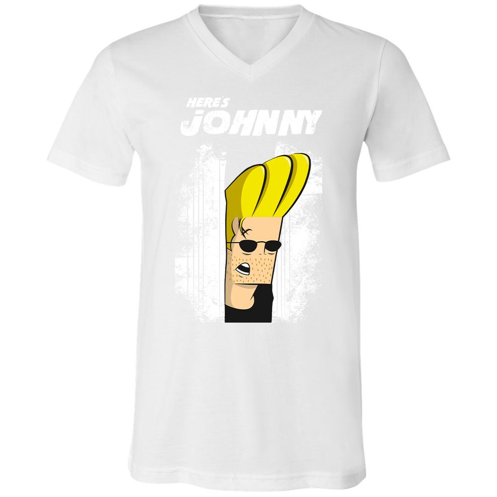 Unisex V-Neck T-Shirt - LG8QZY8F - White - 5