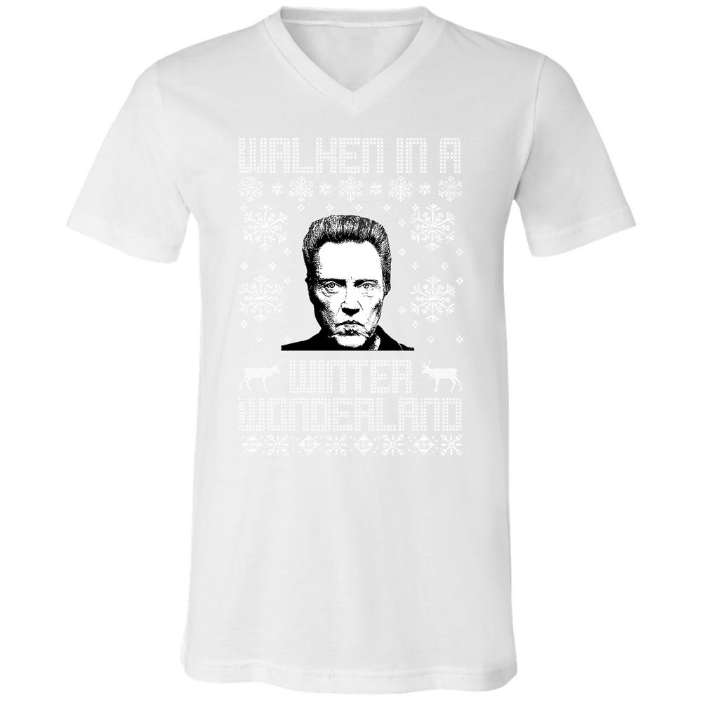 Unisex V-Neck T-Shirt - UHV5Q7KT - White - 5
