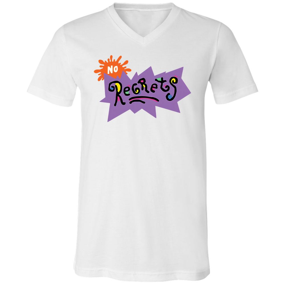 Unisex V-Neck T-Shirt - PDD5KLXM - White - 5