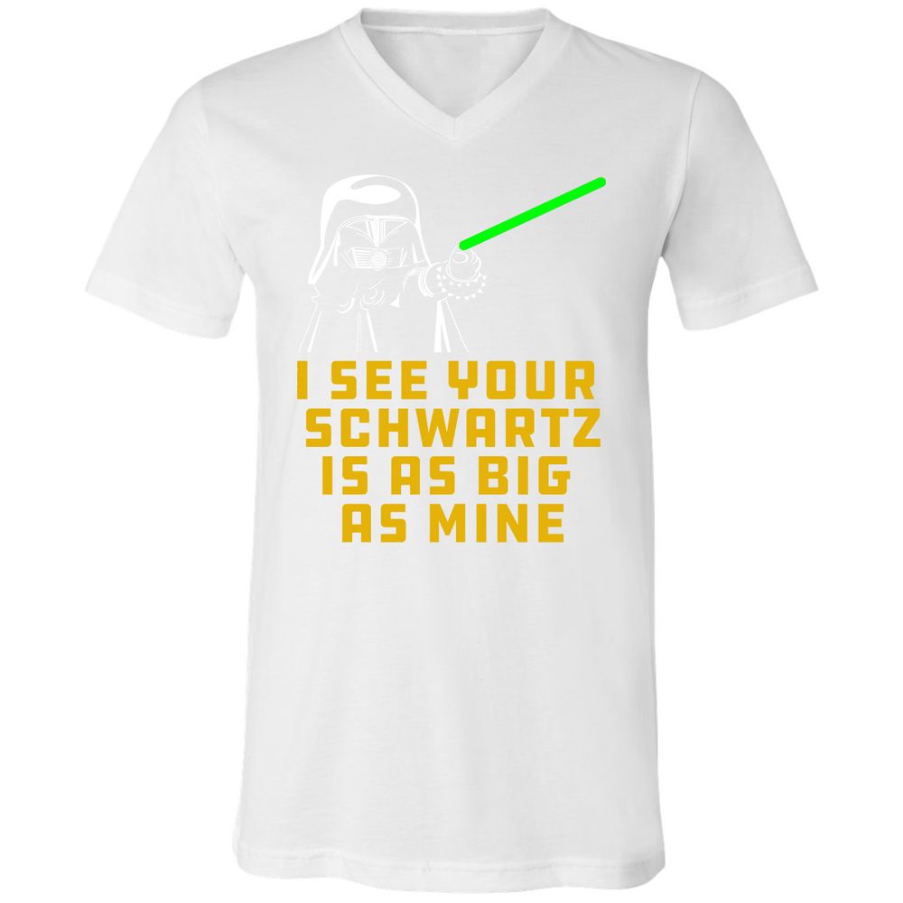 Unisex V-Neck T-Shirt - 6BL9WKRJ - White - 5