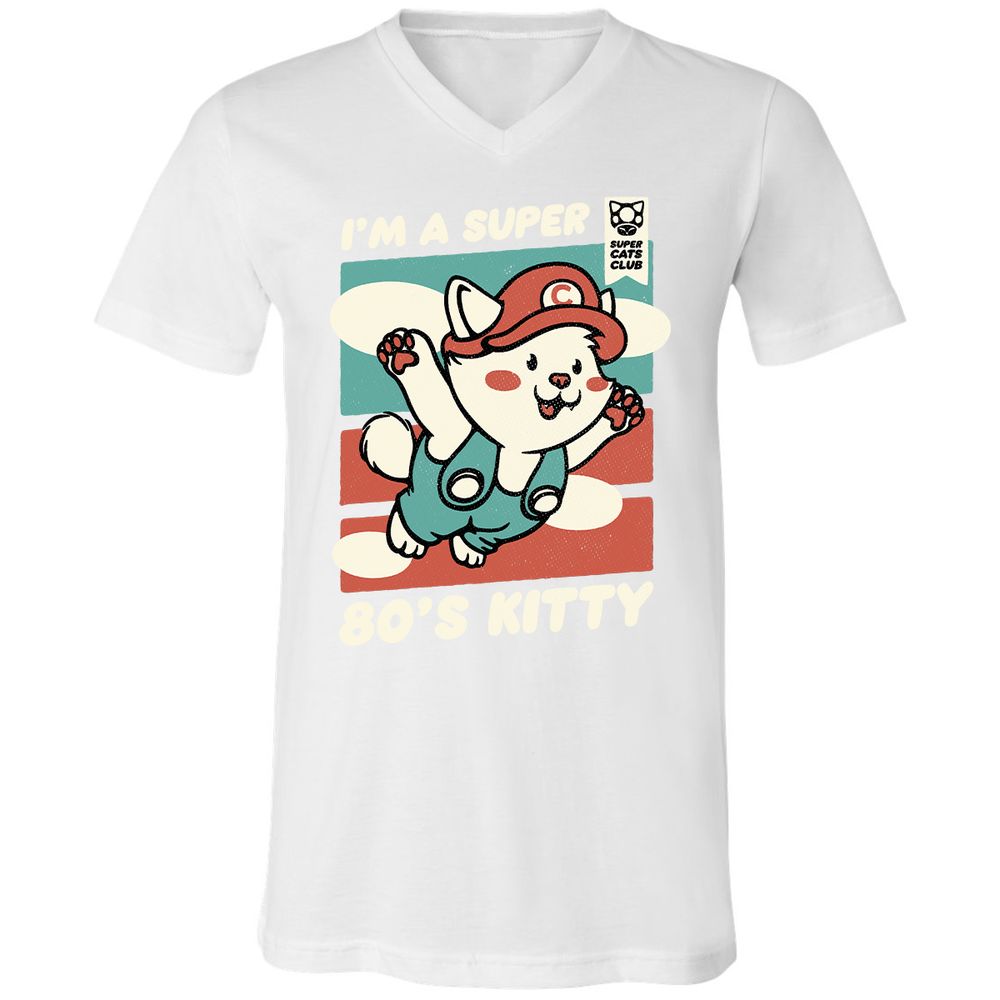 Unisex V-Neck T-Shirt - TG77YGVV - White - 5