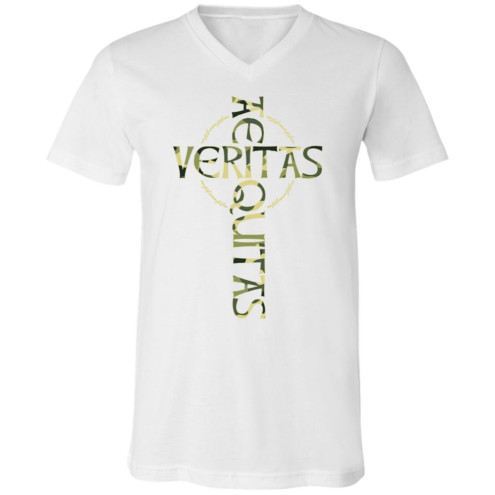 Unisex V-Neck T-Shirt - 9QBZ5HFV - White - 5