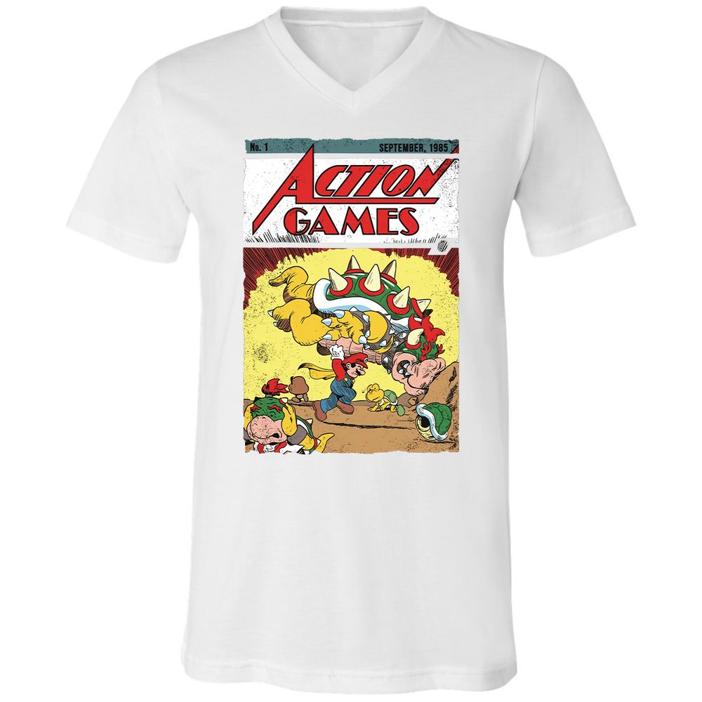 Unisex V-Neck T-Shirt - TXFW73NM - White - 5