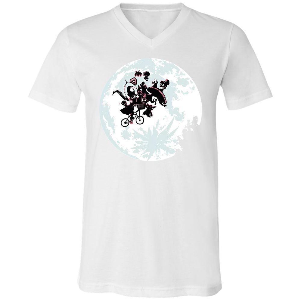 Unisex V-Neck T-Shirt - RS1XUU7E - White - 5