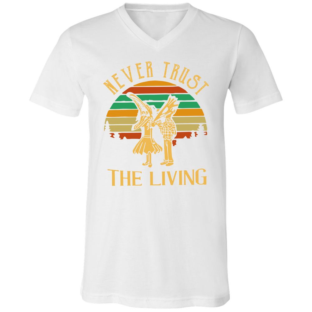 Unisex V-Neck T-Shirt - HZX8G4KS - White - 5