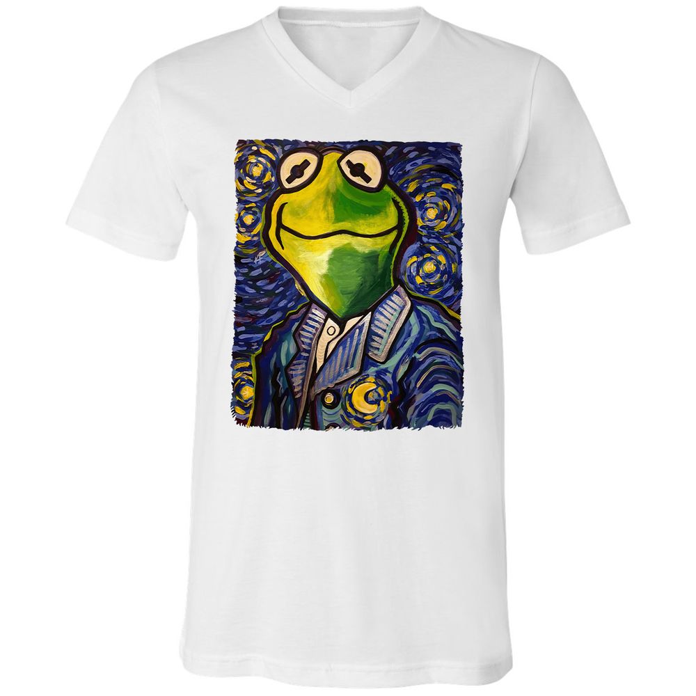 Unisex V-Neck T-Shirt - 6FKS3H8N - White - 5
