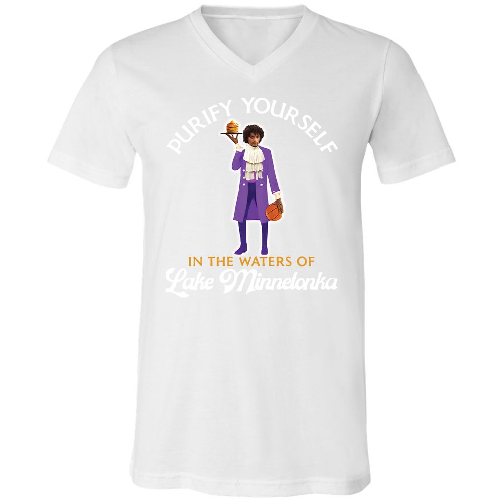 Unisex V-Neck T-Shirt - FKU89SMD - White - 5