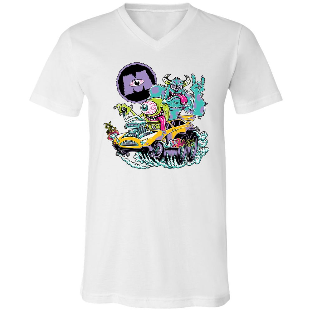 Unisex V-Neck T-Shirt - 3Q33CLQ4 - White - 5