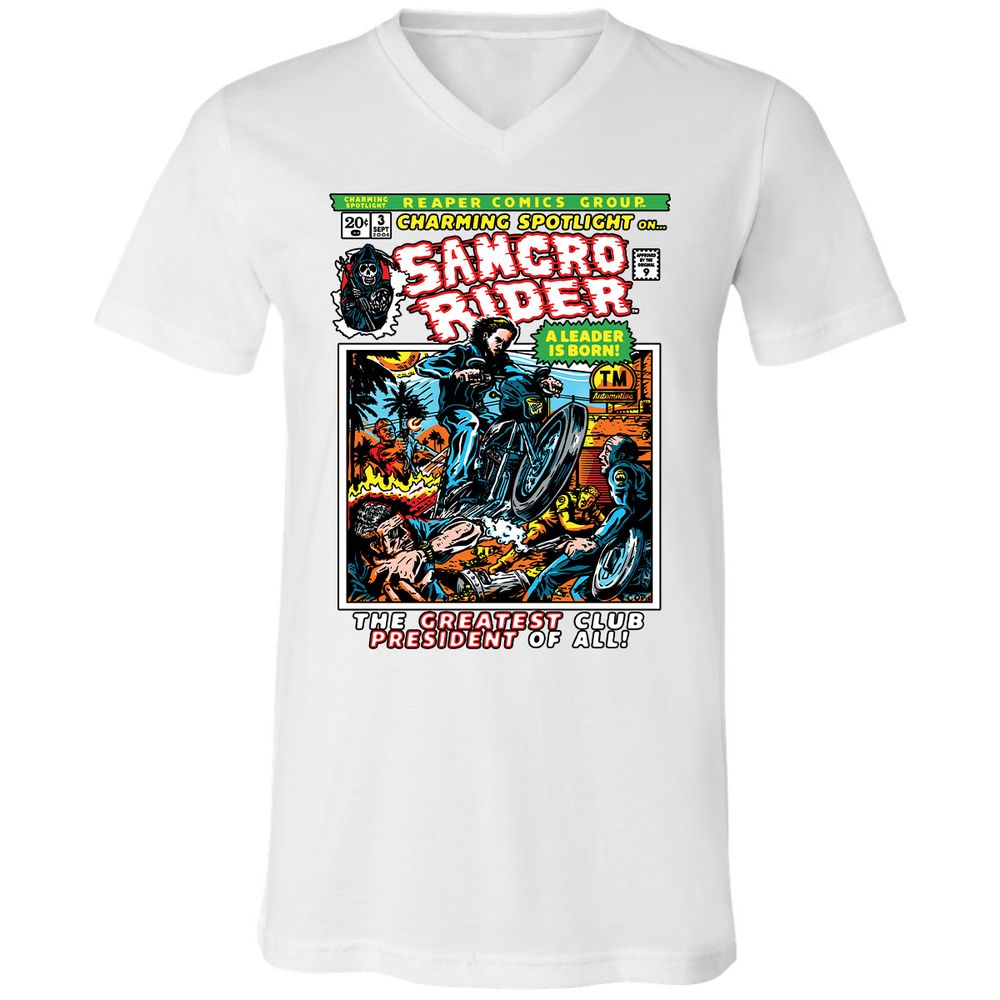 Unisex V-Neck T-Shirt - LMKD1167 - White - 5