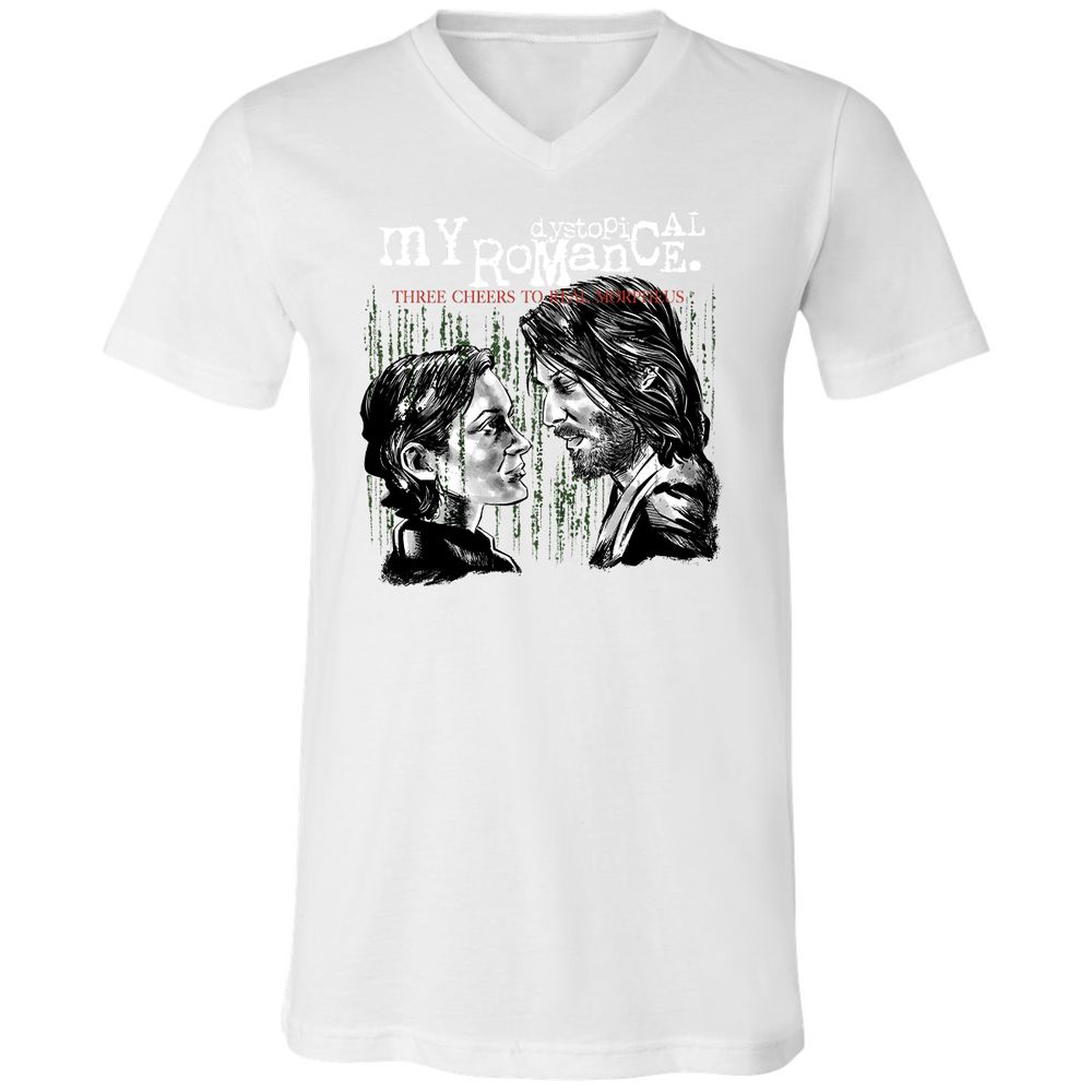 Unisex V-Neck T-Shirt - R7TR92ZB - White - 5