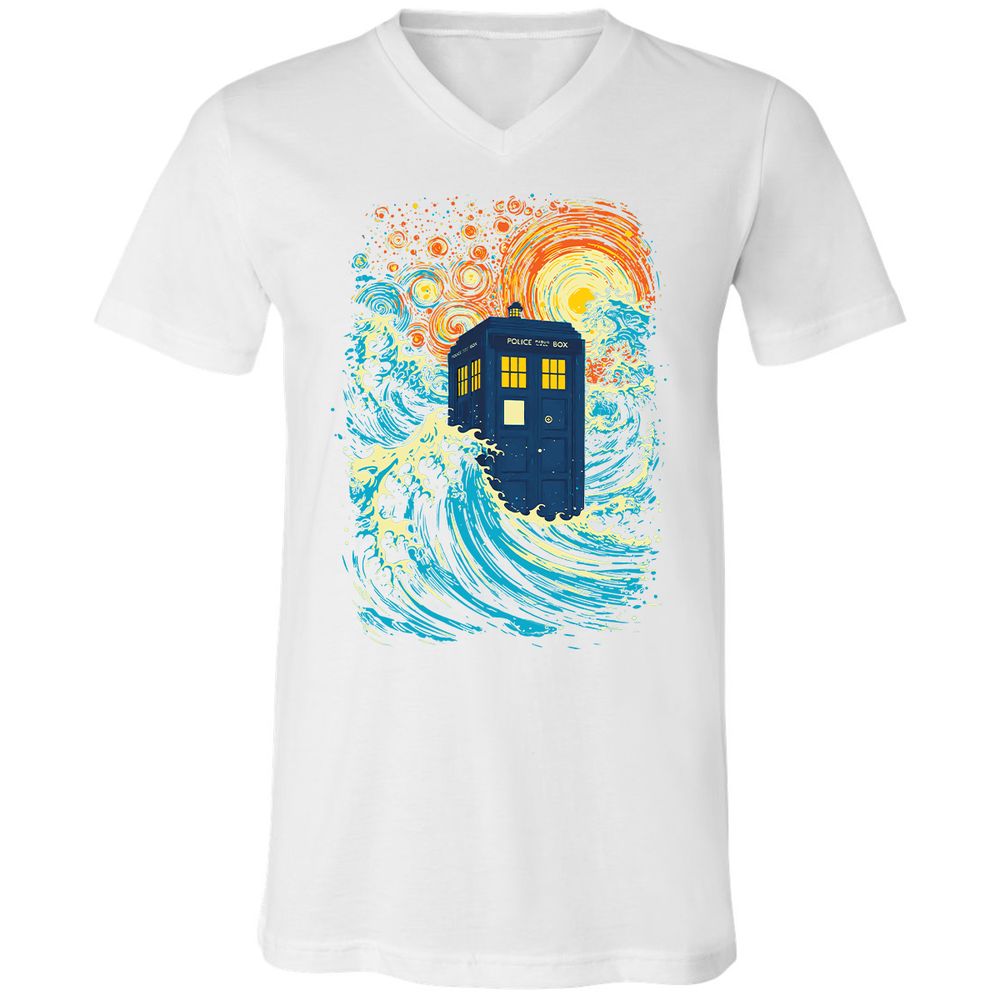 Unisex V-Neck T-Shirt - W4GZ85MA - White - 5