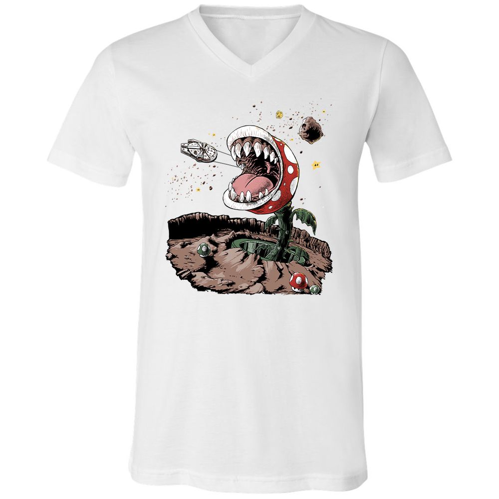 Unisex V-Neck T-Shirt - 5JBQEE7N - White - 5