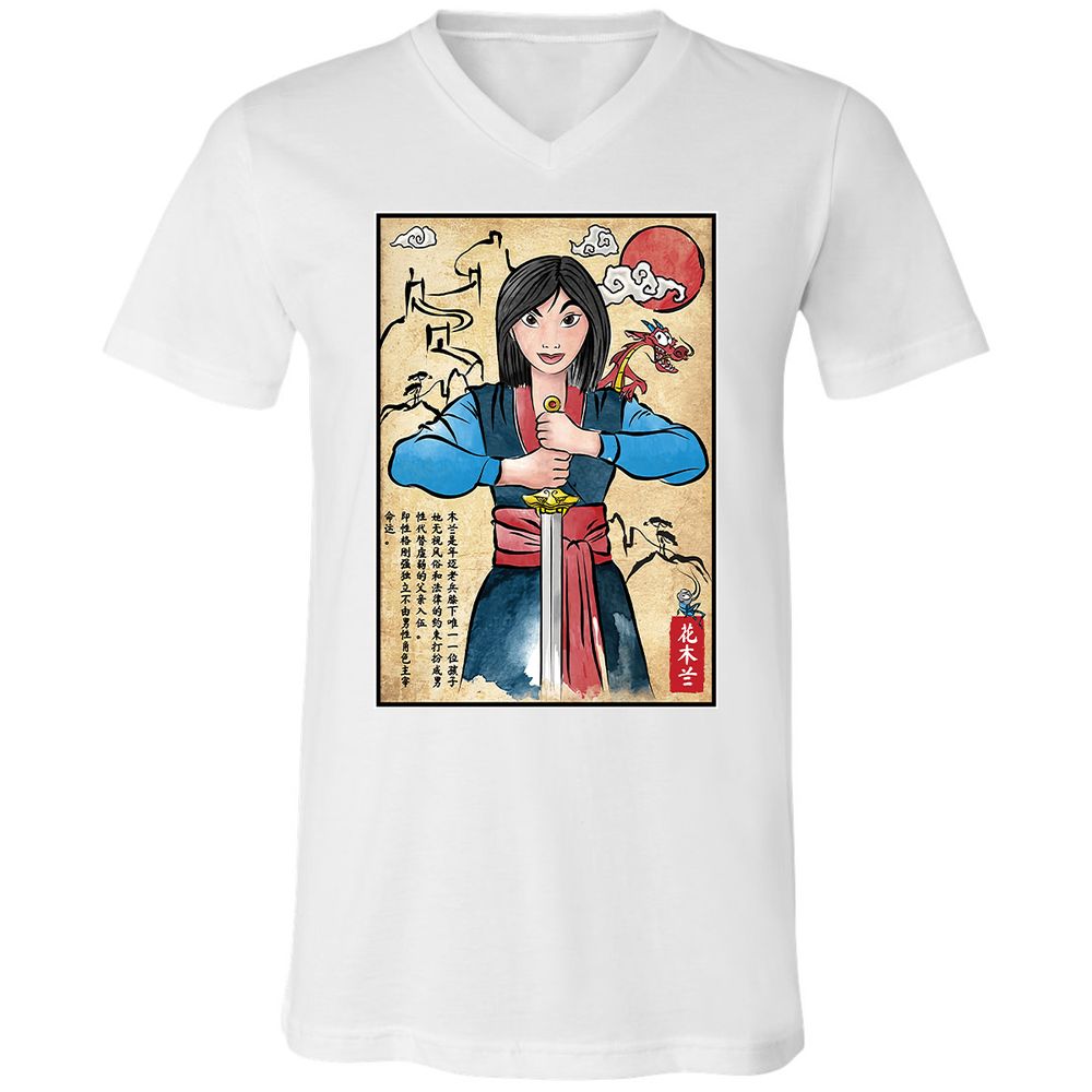 Unisex V-Neck T-Shirt - BWF3TL78 - White - 5