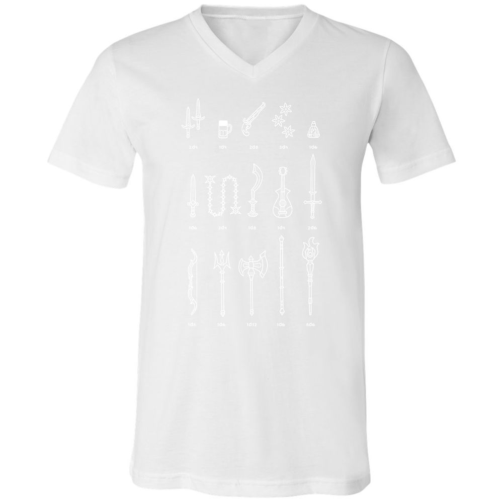 Unisex V-Neck T-Shirt - CANVSRQE - White - 5