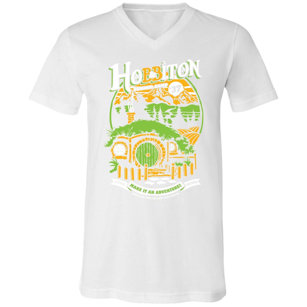 Unisex V-Neck T-Shirt - F7FURN7Q - White - 5
