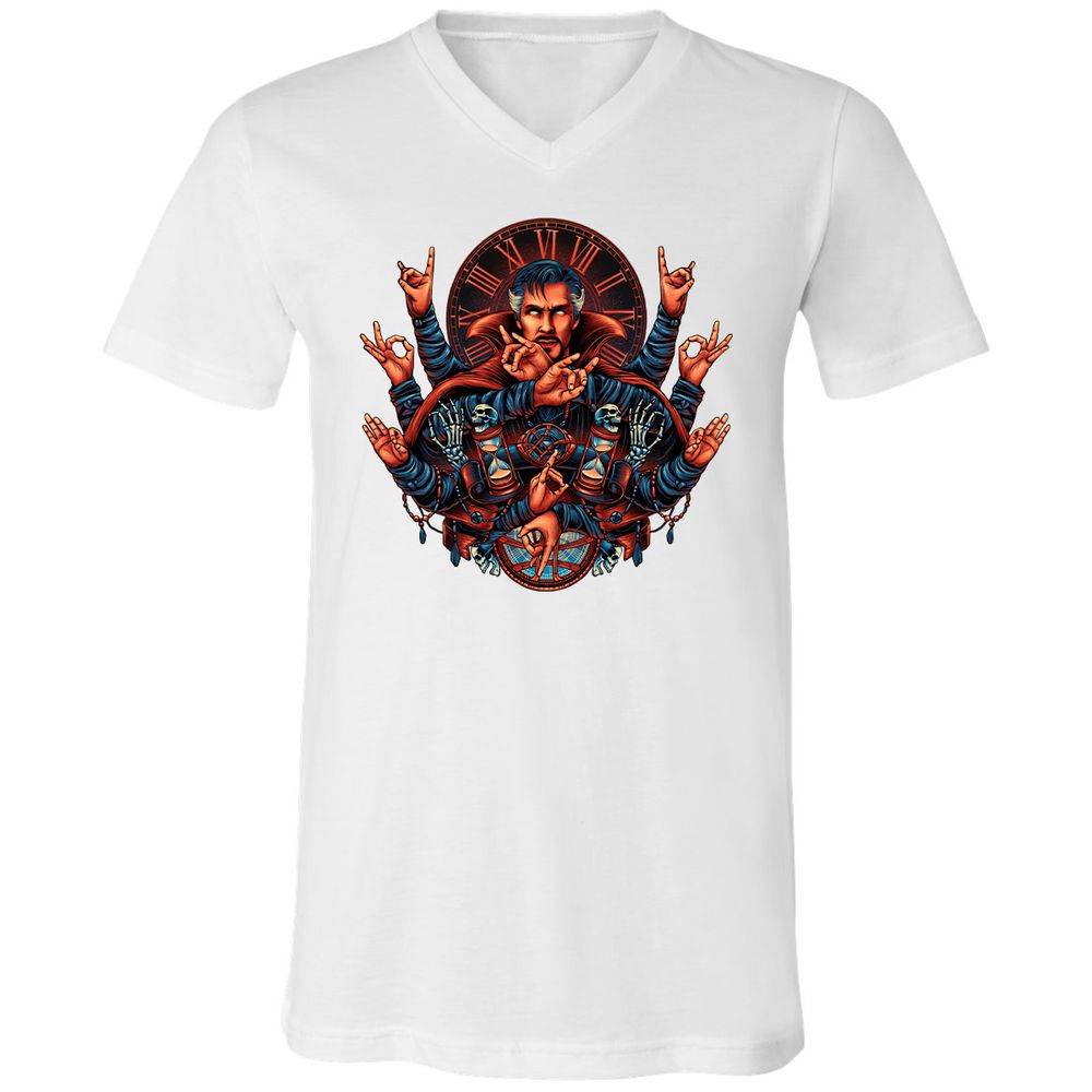 Unisex V-Neck T-Shirt - 8E977MR2 - White - 5