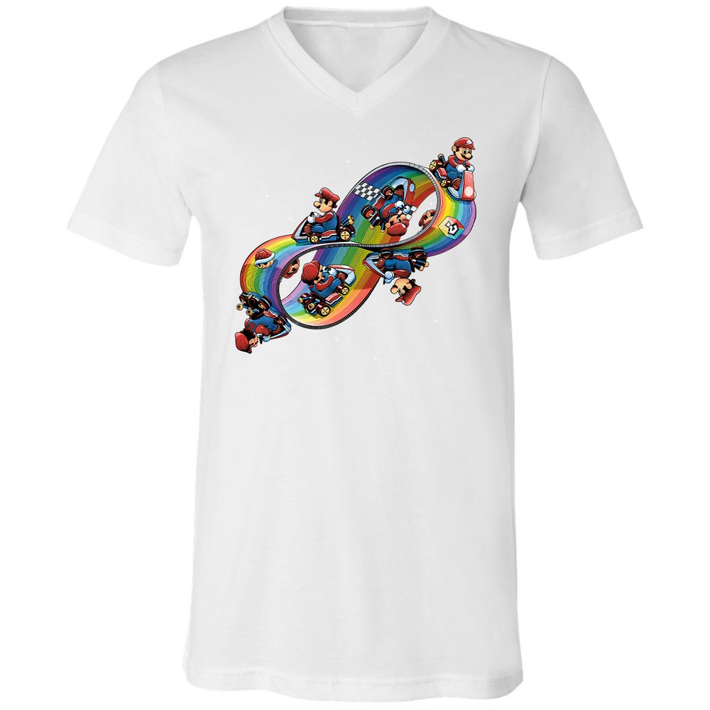 Unisex V-Neck T-Shirt - BV8BXCJY - White - 5