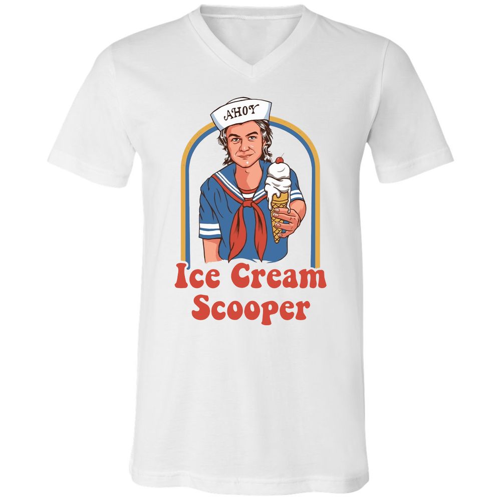 Unisex V-Neck T-Shirt - 7W7LL9UV - White - 5