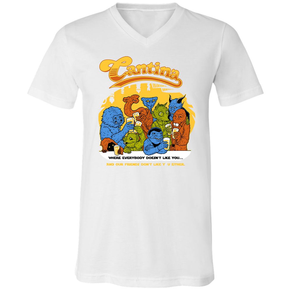 Unisex V-Neck T-Shirt - 1UCVQ2JX - White - 5