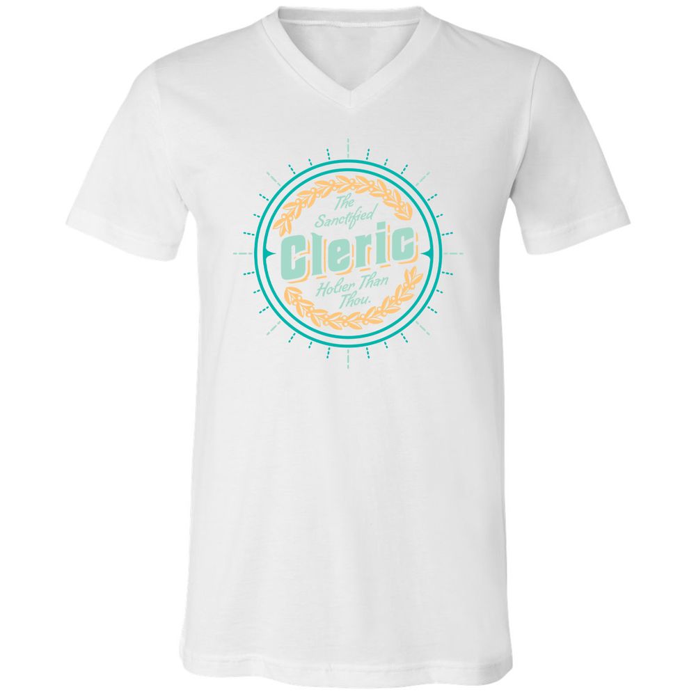 Unisex V-Neck T-Shirt - 7JXRYQX8 - White - 5