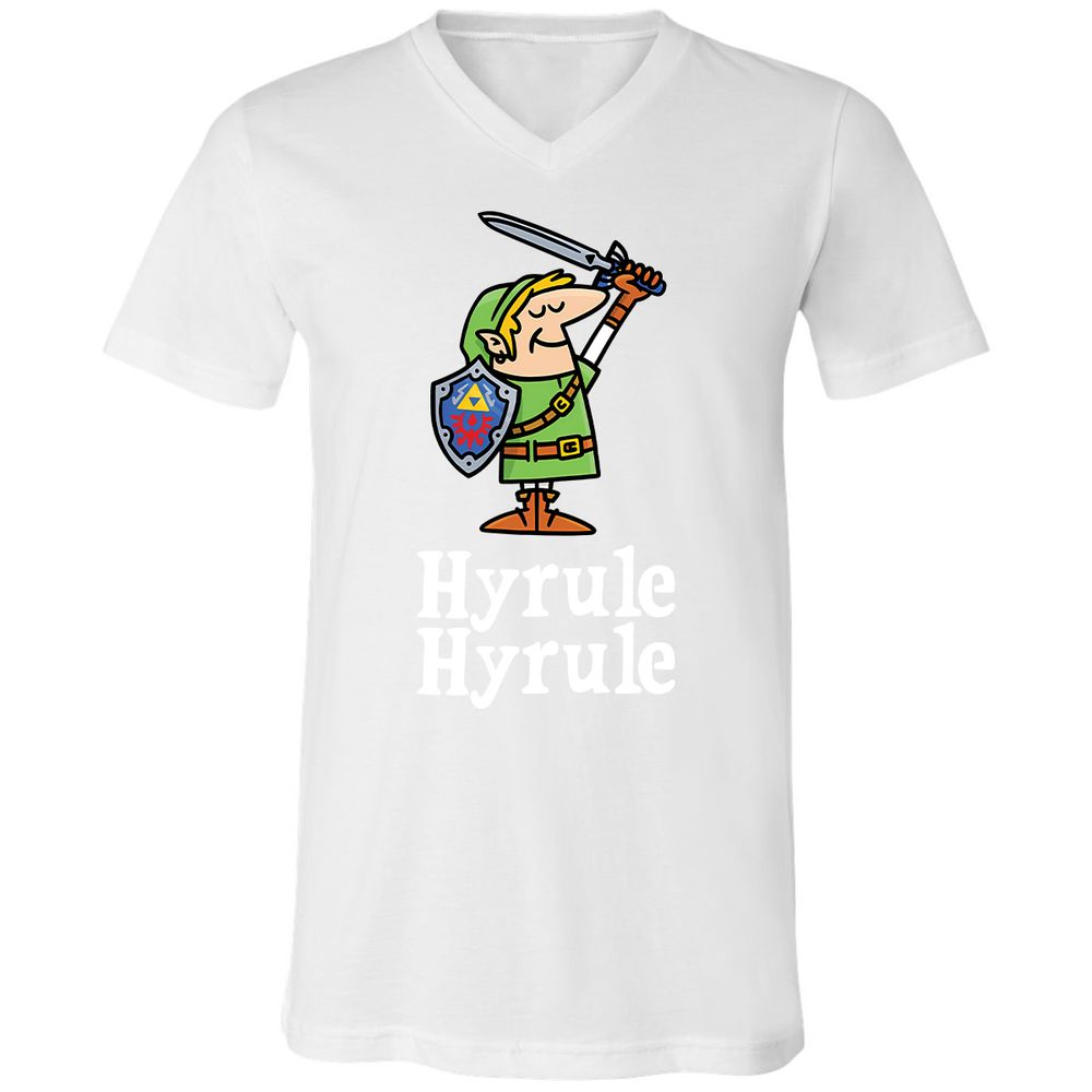 Unisex V-Neck T-Shirt - XAMQF8HW - White - 5